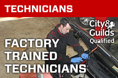Factory Trained Technicians, City and Guilds Qualified